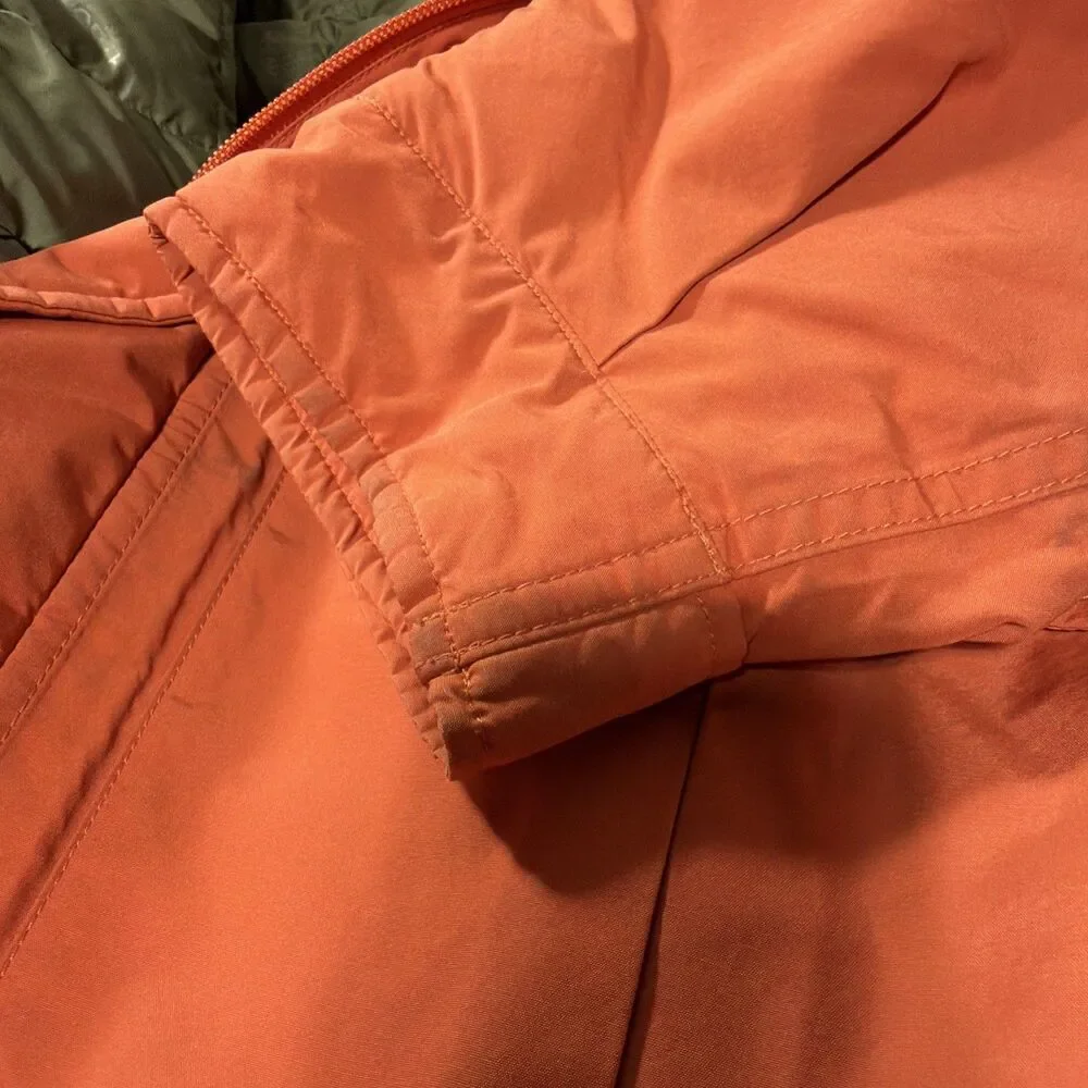 The North Face Thermoball Eco Parka Jacket Orange Green Men’s Large Utility